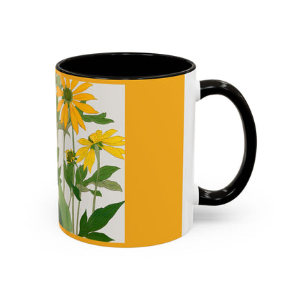 Clerodendrum & Rudbeckia Flower by Tanigami Kônan Colorful Mugs (11oz, 15oz)