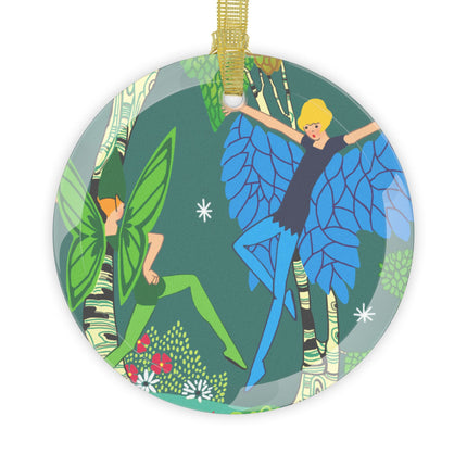 Enchanting Fairies of A Midsummer Night's Dream Glass Ornament