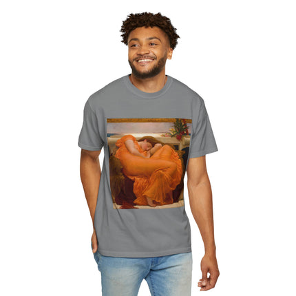 Flaming June by Frederic Leighton Unisex Garment-Dyed T-shirt