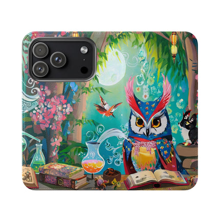 🦉✨ Owl's Magical Workshop Flip Case – Enchanted Wisdom & Arcane Wonder