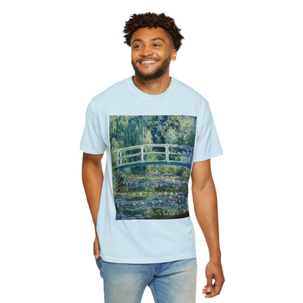 Water Lilies and Japanese Bridge by Claude Monet Unisex Garment-Dyed T-shirt