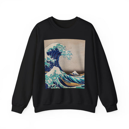 The Great Wave off Kanagawa by Katsushika Hokusai Heavy Blend™ Crewneck Sweatshirt