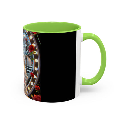 Halloween Witch Through the Mirror Colorful Mugs (11oz, 15oz)