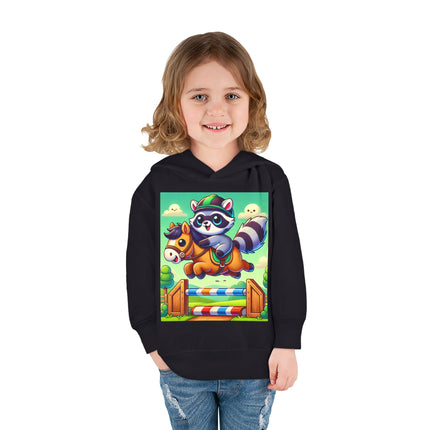 Raccoon Rider Toddler Pullover Fleece Hoodie