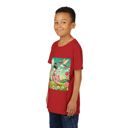 Geisha Fairy and the Hummingbird Blossom Youth Short Sleeve Tee