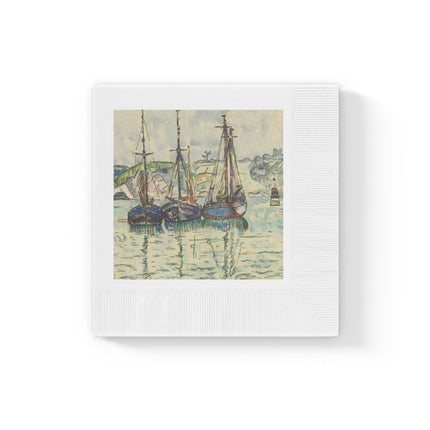 Le Trieux Paul Signac White Coined Napkins