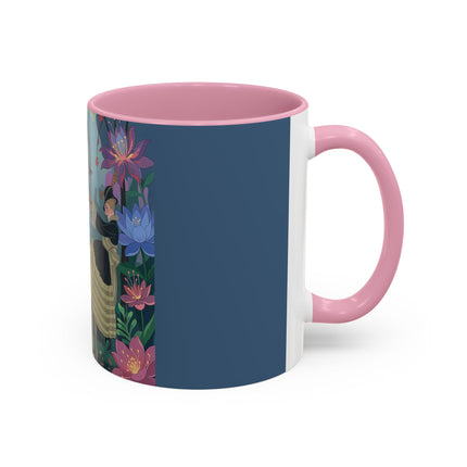 The Ladies And The Enchanted Macaw Colorful Mugs – Art Deco Botanical Elegance