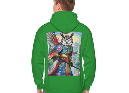 Cyberpunk Samurai Owl – Heavy Blend™ Hooded Sweatshirt