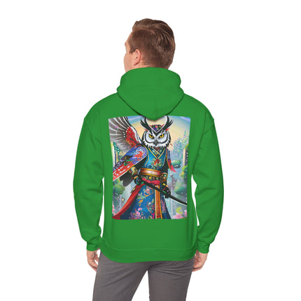 Cyberpunk Samurai Owl – Heavy Blend™ Hooded Sweatshirt