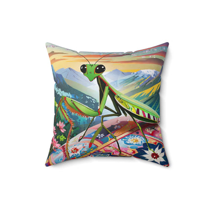 The Joyful Mantis Spun Polyester Square Pillow