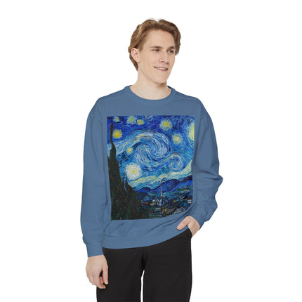 The Starry Night by Vincent Van Gogh Garment-Dyed Sweatshirt