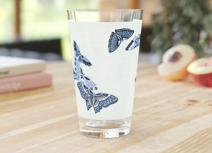 One Thousand Butterflies by Kamisaka Sekka Glass, 16oz