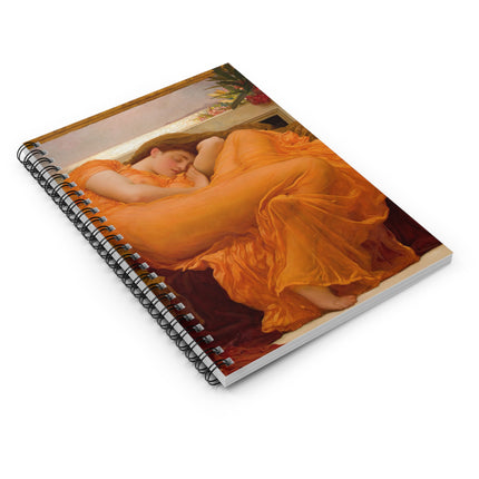 Flaming June by Frederic Leighton Spiral Notebook - Ruled Line