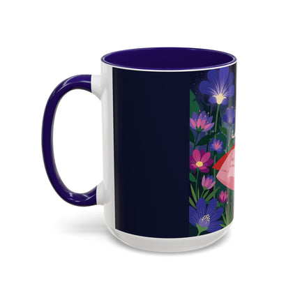 Moonlight Waltz Among The Blossoms Colorful Mugs – Art Deco Floral Enchantment