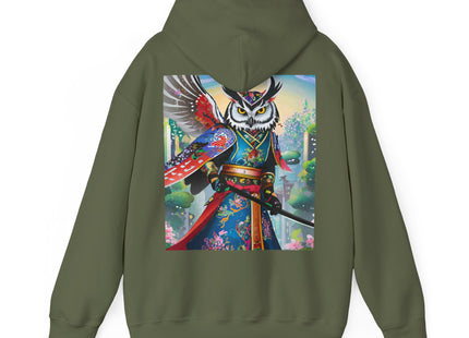 Cyberpunk Samurai Owl – Heavy Blend™ Hooded Sweatshirt