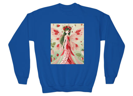 Strawberry Fairy Delight Youth Crewneck Sweatshirt