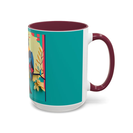 Curious Crow Colorful Mugs (11oz, 15oz)