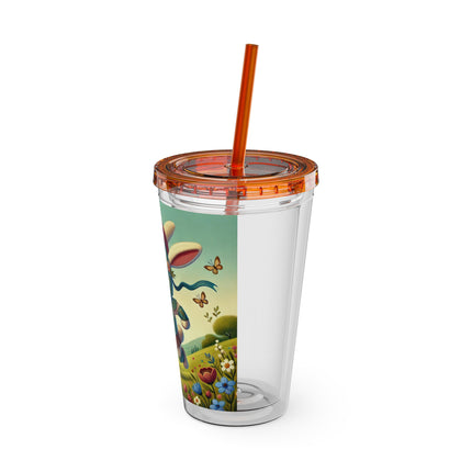 Rabbit Gladiator Sunsplash Tumbler with Straw, 16oz