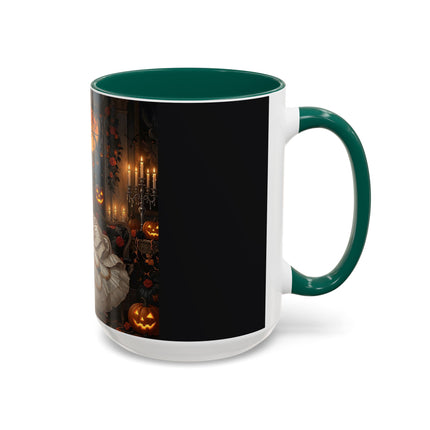 🌙🎃 The Moonlit Pumpkin Parlor Colorful Mug – Elegant Halloween Charm