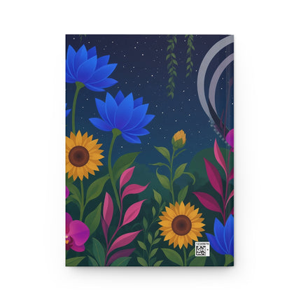 🌙🌻 The Lovers Of The Midnight Flower Garden Hardcover Journal – Art Deco Romantic Elegance