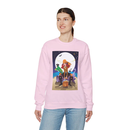 Moonlit Pirate Halloween Unisex Heavy Blend™ Crewneck Sweatshirt