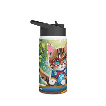 Kitten Scholars Stainless Steel Water Bottle