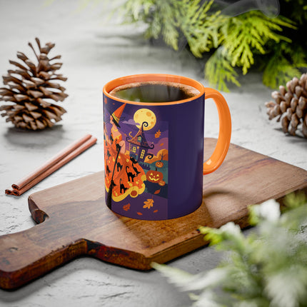 🐈‍⬛🎃 The Black Cat Witch Of Pumpkin Manor Colorful Mug – Whimsical Halloween Charm
