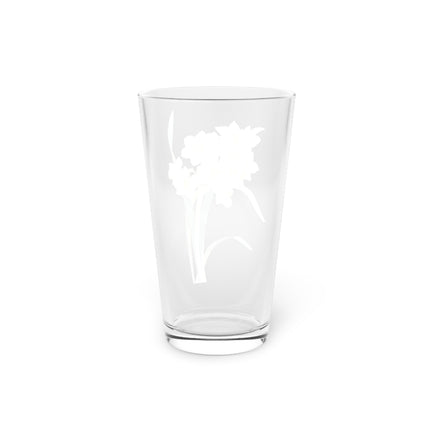 Chinese Sacred Lily Botanical Illustration by Pierre-Joseph Redouté Glass, 16oz