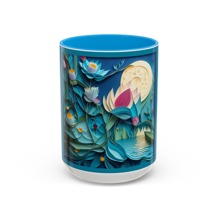 Ethereal Moonlit Lake Colorful Mugs (11oz, 15oz)