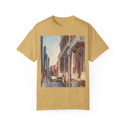 Gondola Moorings on the Grand Canal by John Singer Sargent  Unisex Garment-Dyed T-shirt