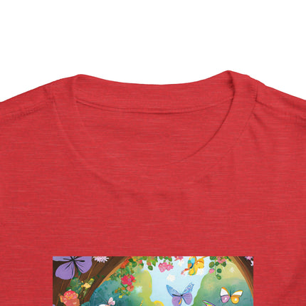 Baby Unicorns and Fluttering Butterflies Toddler Short Sleeve Tee