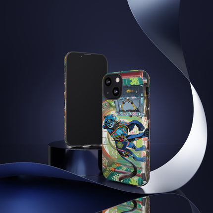 Cyber Panther's Hunt Phone Cases