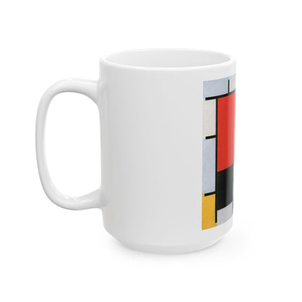 Composition with Red, Yellow, Blue, and Black by Piet Mondrian Ceramic Mug (11oz, 15oz)