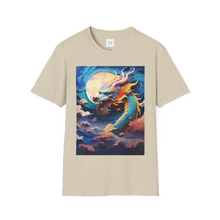 🐉⚡ Dragon of the Tempest Softstyle T-Shirt – Mythic Power & Elemental Majesty