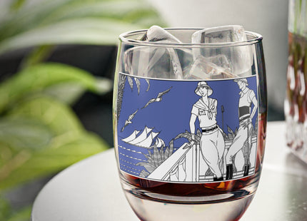 Coastal Elegance Whiskey Glass