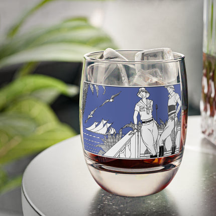 Coastal Elegance Whiskey Glass