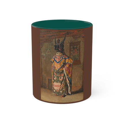 A Buddhist Lama at a Feast at Pemionchi Monastery by Vasily Vereshchagin Colorful Mugs, 11oz