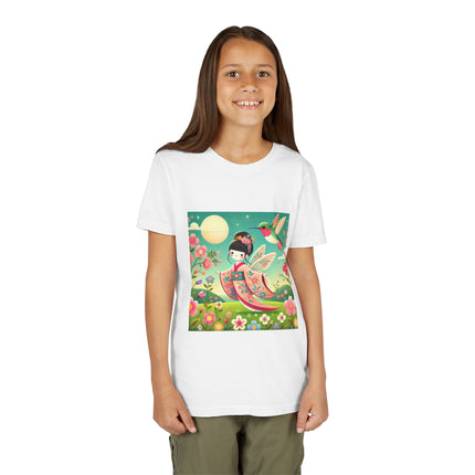 Geisha Fairy and the Hummingbird Blossom Youth Short Sleeve Tee