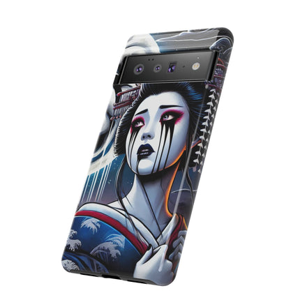 Geisha’s Black Ink Tears Phone Cases