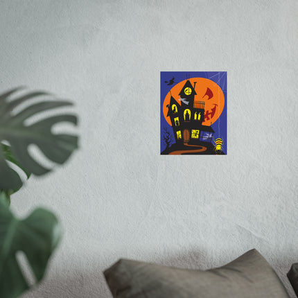 Halloween Night at the Haunted House Fine Art Posters
