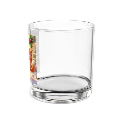 Naughty or Nice Kitten Christmas Rocks Glass, 10oz