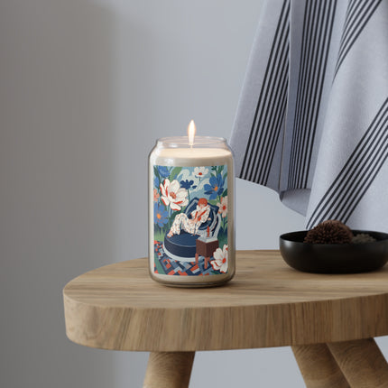 🌸🛋️ The Grand Garden Daydream Scented Soy Candle – Art Deco Floral Whimsy