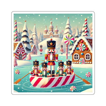 Nutcracker Candy-Striped Adventure Kiss-Cut Stickers (4 Sizes)