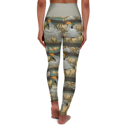 Cockatoos & Magnolia by Maurice Pillard Verneuil High Waisted Yoga Leggings (AOP)