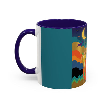 🌙🎃 The Witch Of Crescent Moon Pumpkin Colorful Mug – Colorful Halloween Charm
