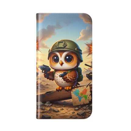 🦉🌟 The Owl on the Front Lines Flip Case – Courage & Quiet Strength