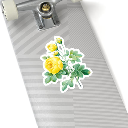 Yellow Rose Botanical Illustration by Pierre-Joseph Redouté Kiss-Cut Stickers (4 Sizes)