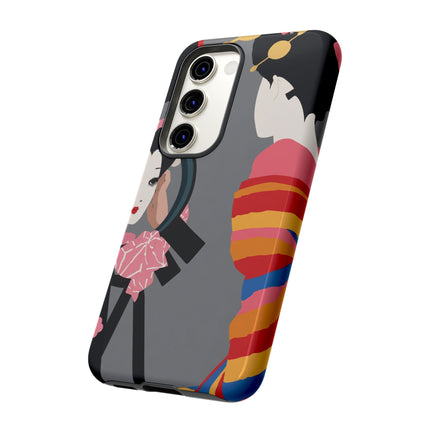 Geisha Mirror Phone Case – Elegant Reflection & Timeless Beauty