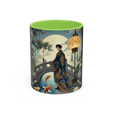 Moonlit Bridge Gentleman Colorful Mug – Imperial Serenity & Moonlit Harmony