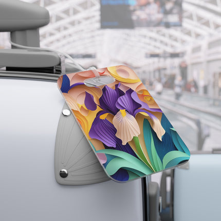 The Elegant Iris Flower Luggage Tags